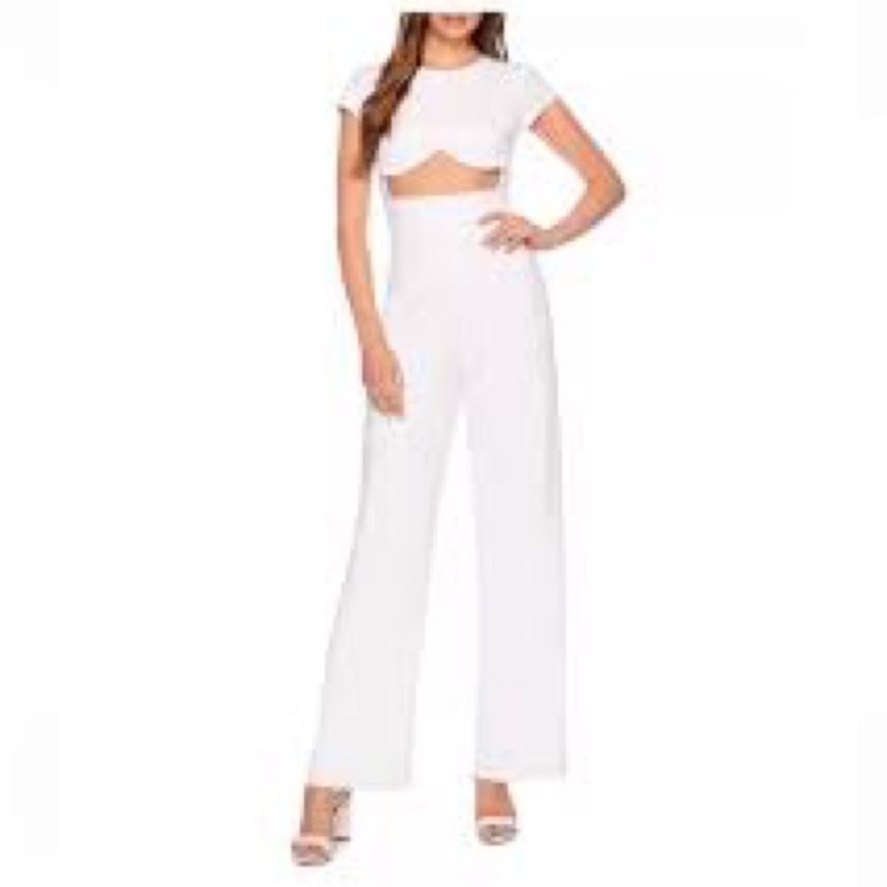 SUSANA MONACO pant jumpsuit with front cutout